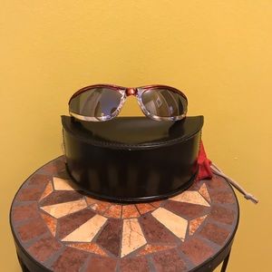 NWOT sport sunglasses with red and clear trim